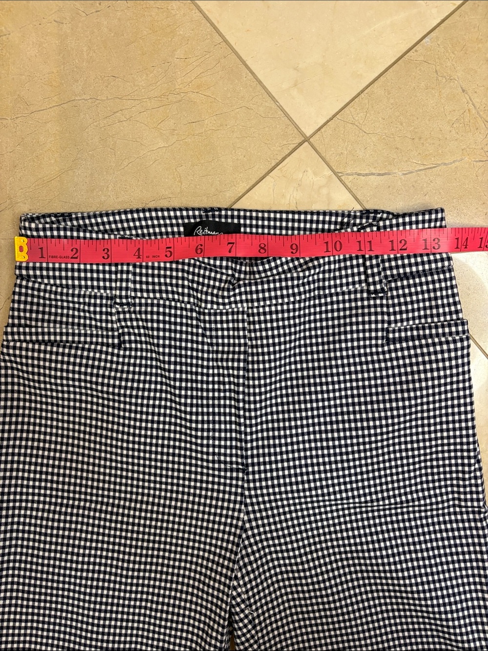 ⭐️ NWOT Reitmans The Iconic Black and White Gingham cropped Pants- size 6 - Picture 7 of 11